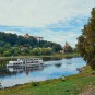 idyllisches Touristenbild von Posta nach Pirna